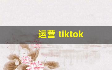 运营 tiktok